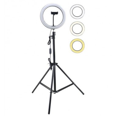 Aro de Luz LED Sate 10'' con Soporte...
