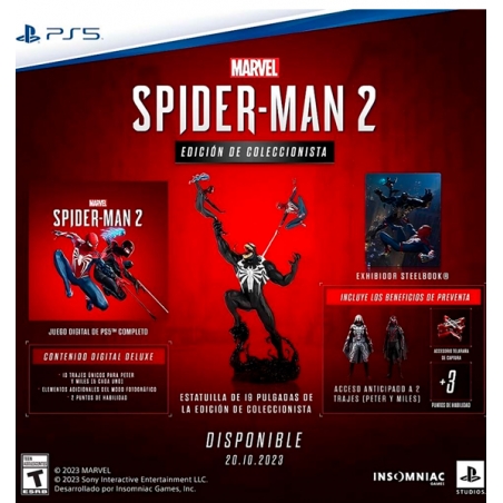 Edición PS5 de Marvel's Spiderman 2 + código de descarga de Marvel's  Spider-man 2