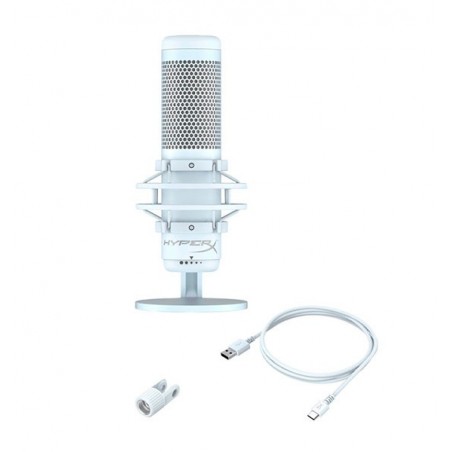 Micrófono HyperX Quadcast S RGB USB Blanco 519P0AA