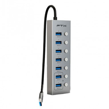 Hub FTX USB-A 3.0 – 7 Puertos / 5Gbps...