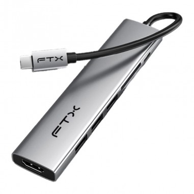 Hub FTX USB-C 3.0 – 7 en 1 – HDMI 4K...