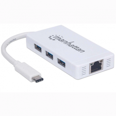 Hub USB Manhattan 3.0 + Red LAN – 3...